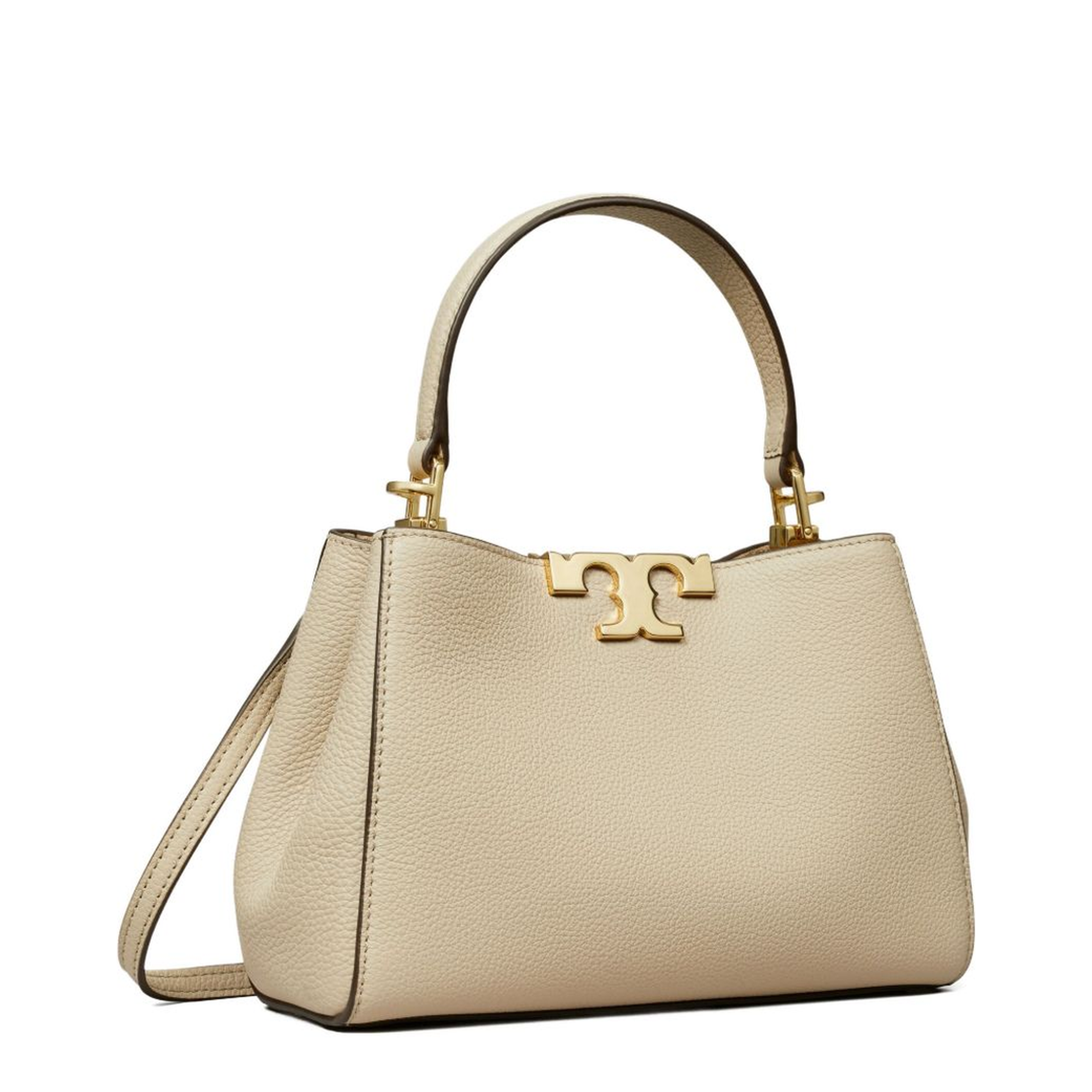 Eleanor Mini Pebbled Satchel - Dove Grey