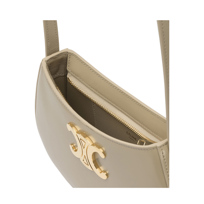 Medium Tilly Bag in Shiny Calfskin - Beige