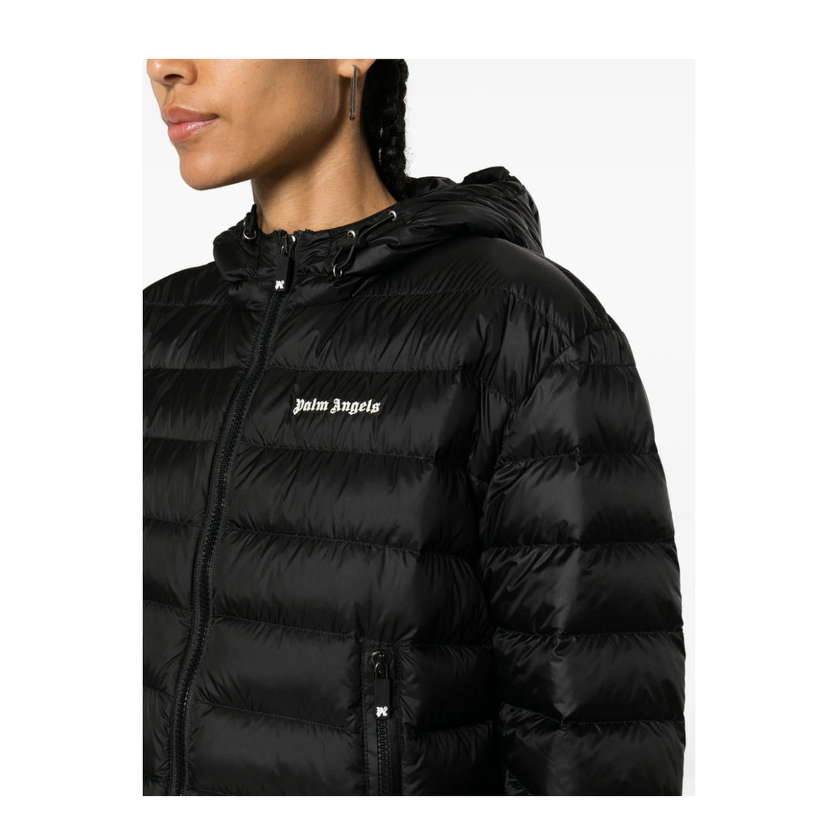 MAYFEYR - Palm Angels - Logo Down Jacket With Hood - PWED026S24FAB0011003