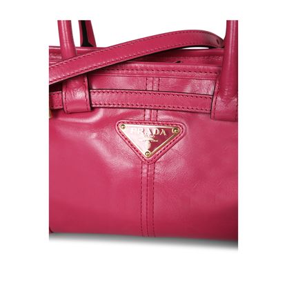 Fuchsia Leather Mini Handbag