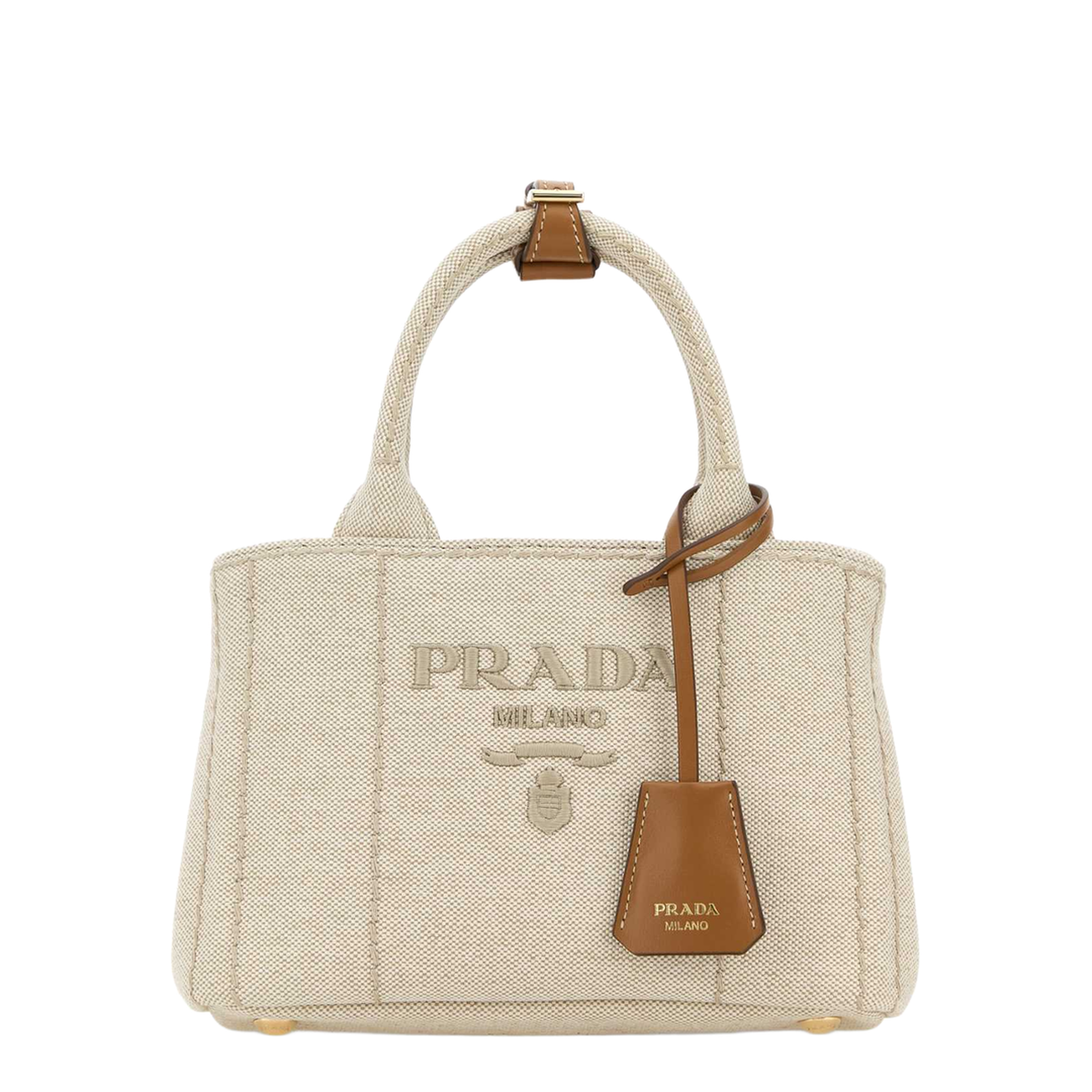 MAYFEYR - Prada - Two-Tone Canvas Mini Jardinière Handbag - 1BA038V8OKRCYAF0018