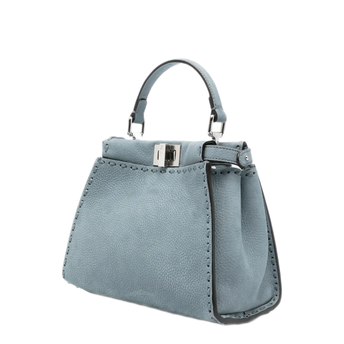 Peekaboo Mini Cuoio Romano Leather Handbag - Light Blue