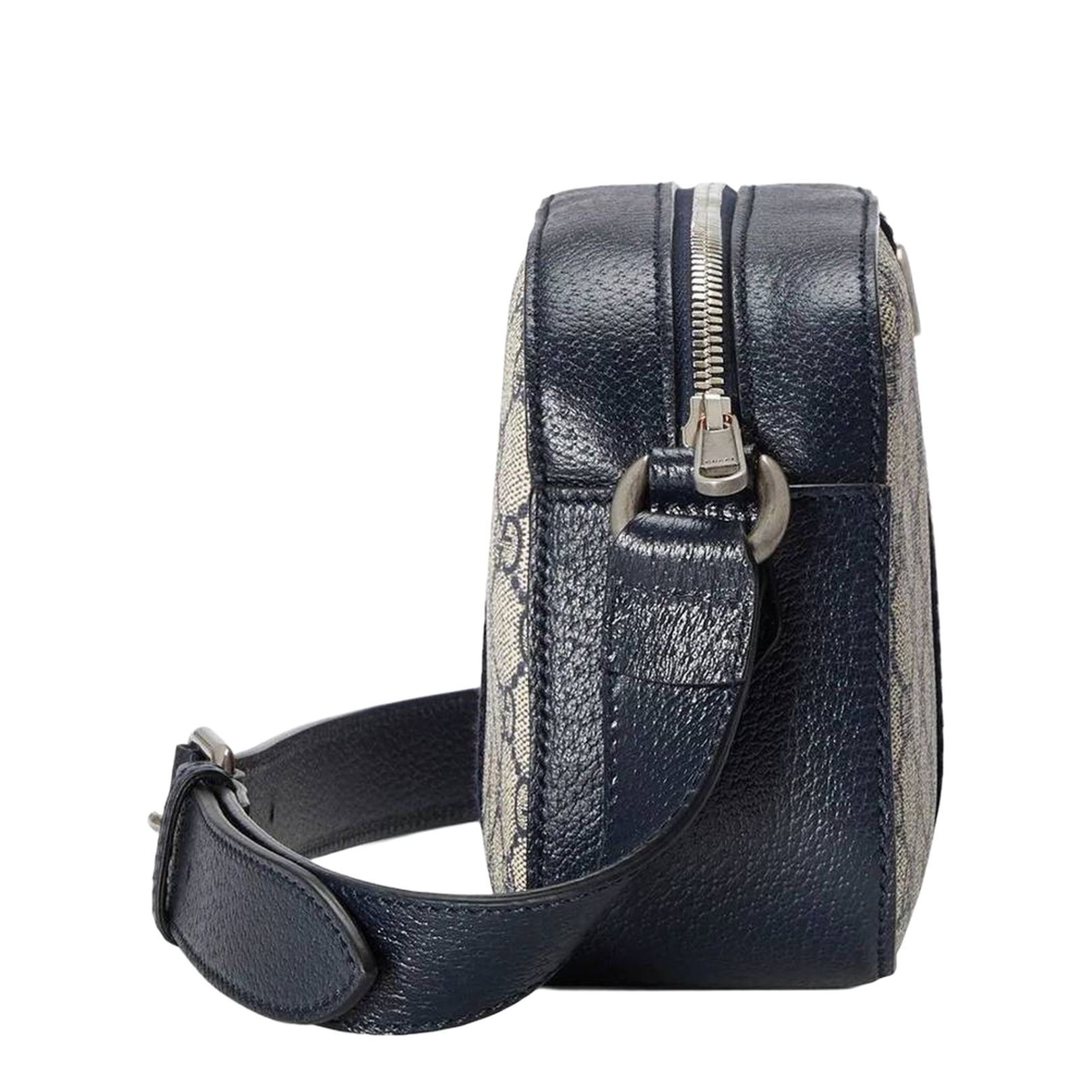 Ophidia Small Canvas Crossbody Bag - Gray