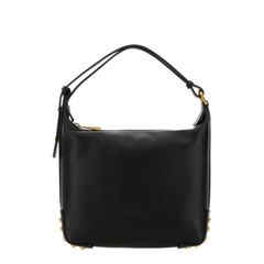 Metal Dots Calfskin Leather Mini Bag - Black