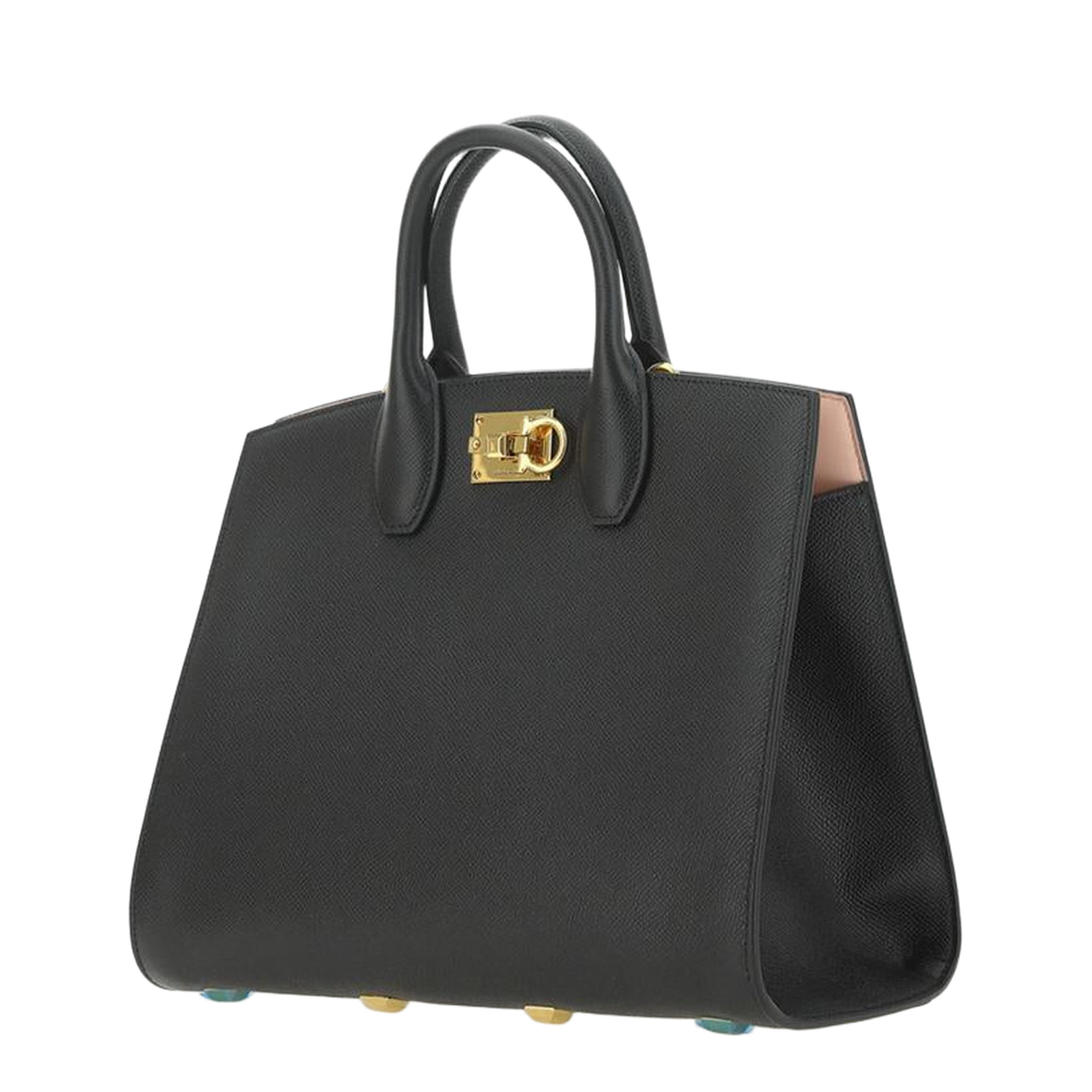 Studio Box Leather Top Handle Bag