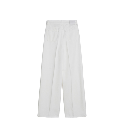 MAYFEYR - Toteme - White Pants In Organic Cotton - 242-WRB2429FB0083047