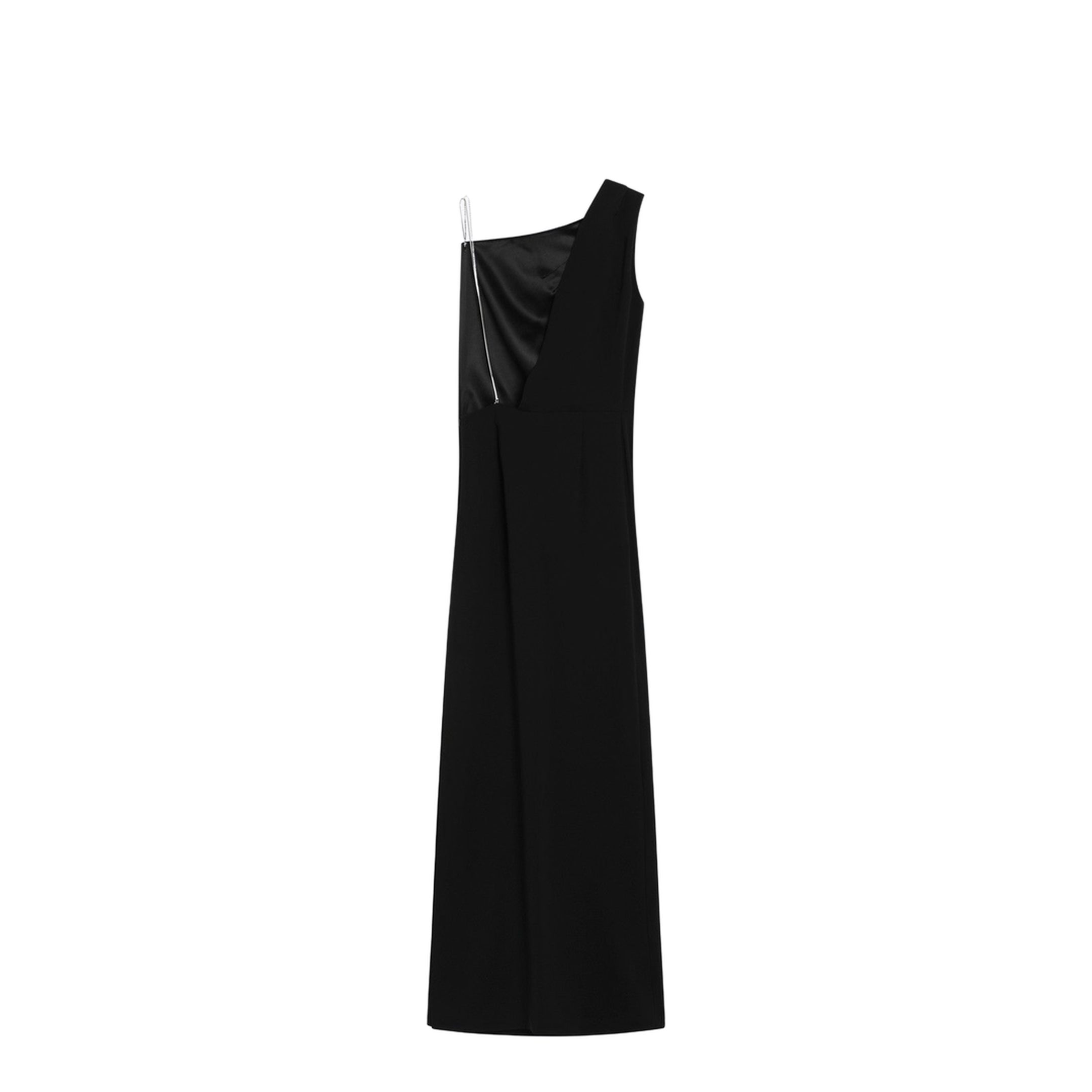 Long Black Cady Bustier Dress