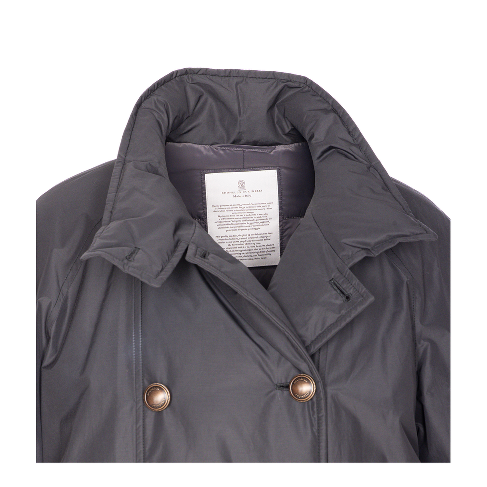 Double Breast Down Jacket - Grey