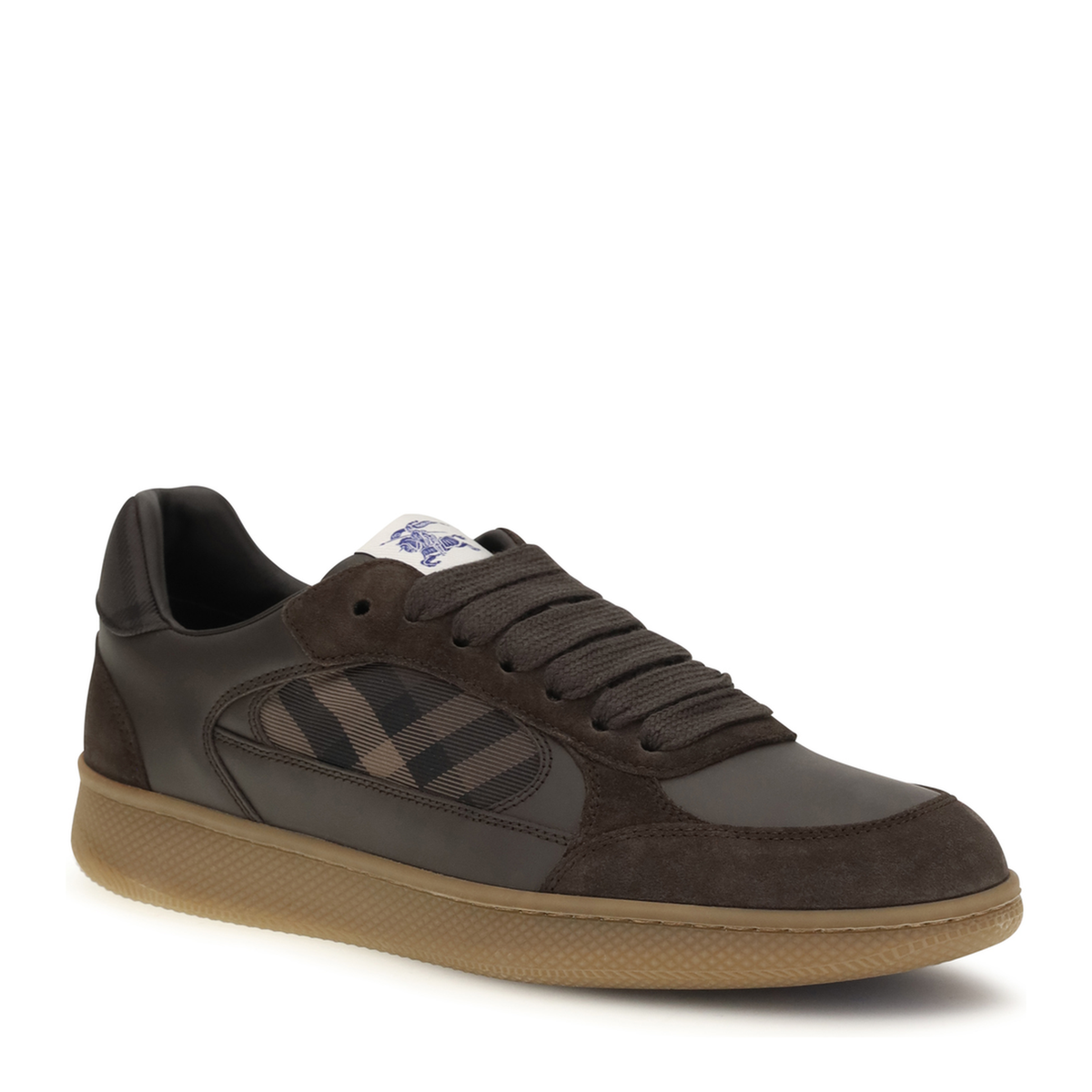 MAYFEYR - Burberry - Terrace Check Leather And Suede Sneakers - 8131050A1276