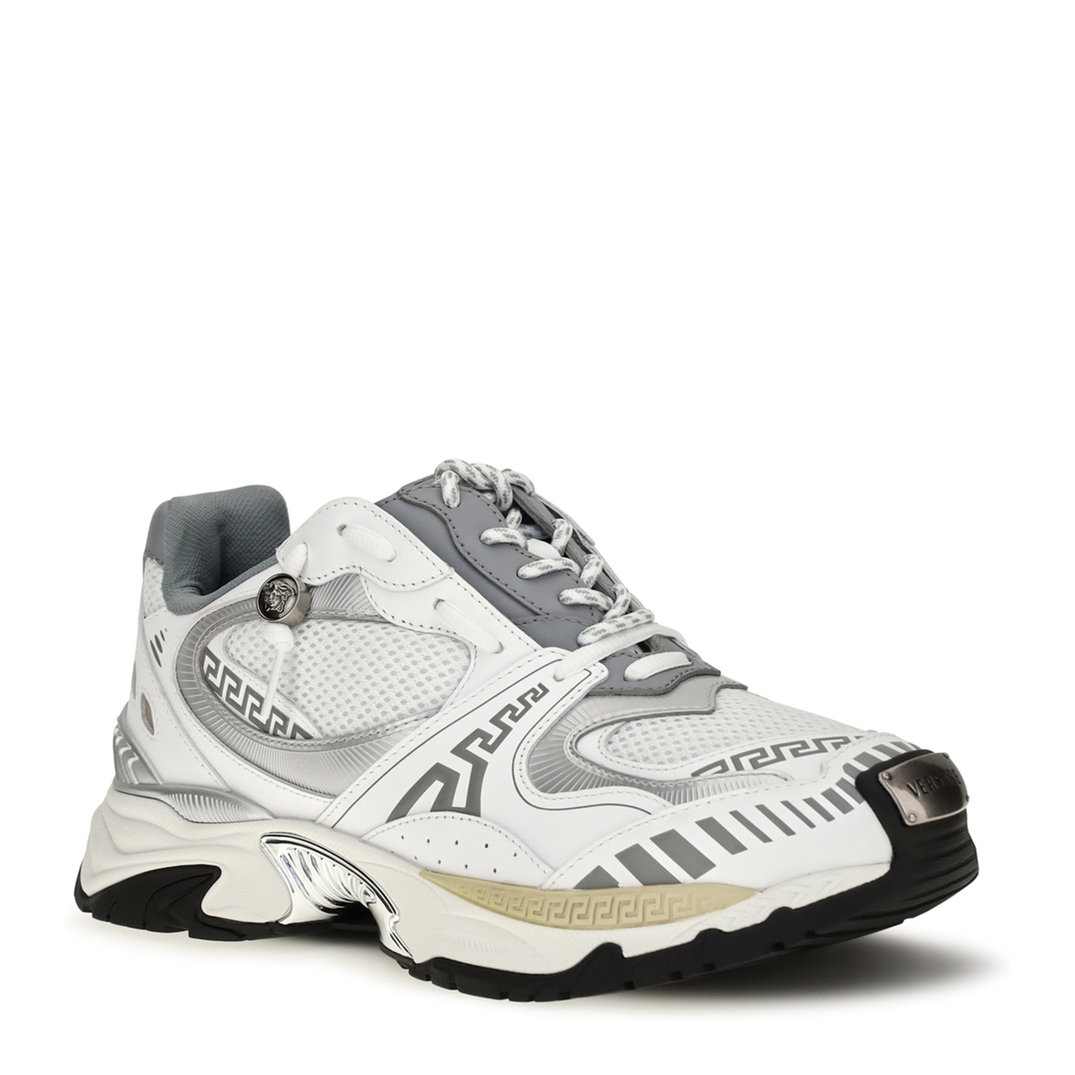 MAYFEYR - Versace - Icaro Sneakers In Fabric Mesh And Leather - 10261881A19106