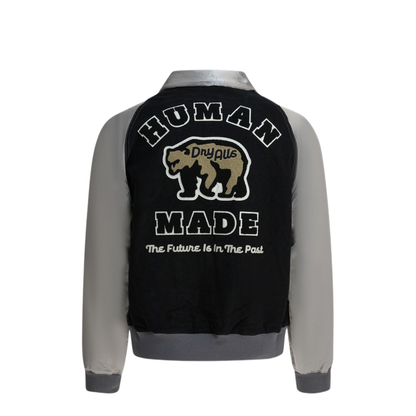 MAYFEYR - Human Made - Satin Varsity Bomber Jacket - HM30JK012BLACK