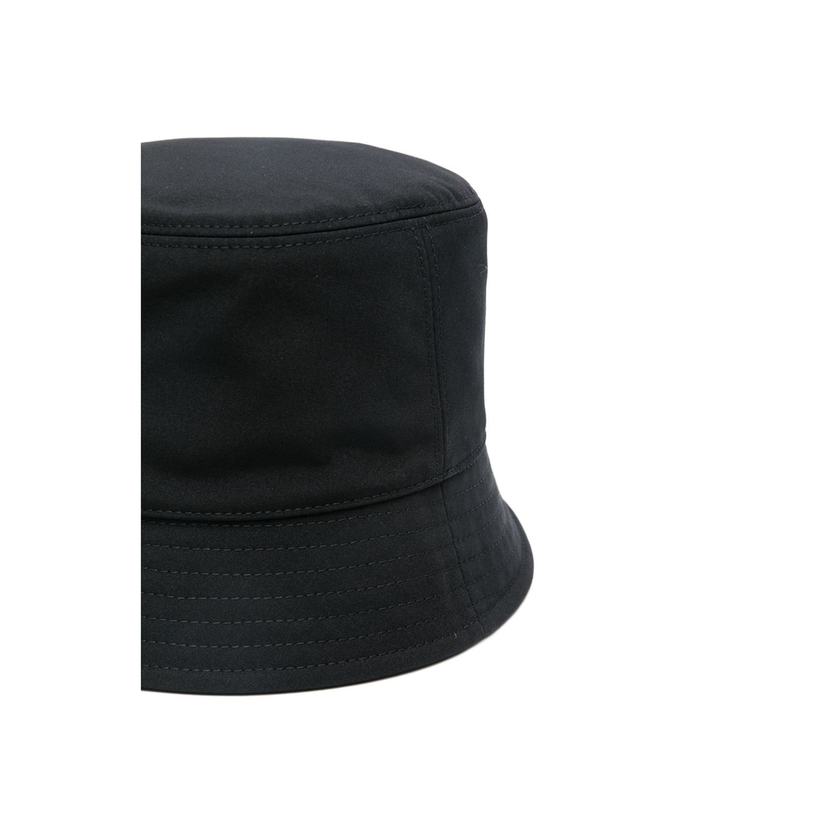 Black Cotton Blend Bucket Hat