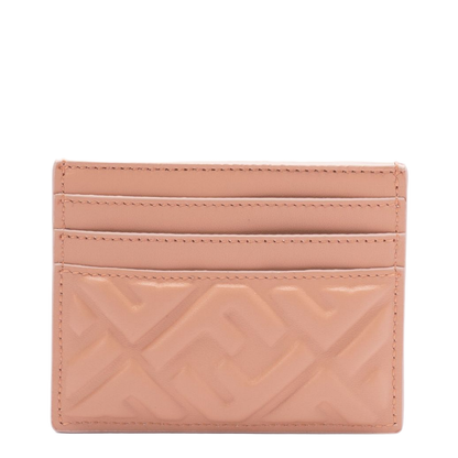 Card Holder Baguette Leather Pink