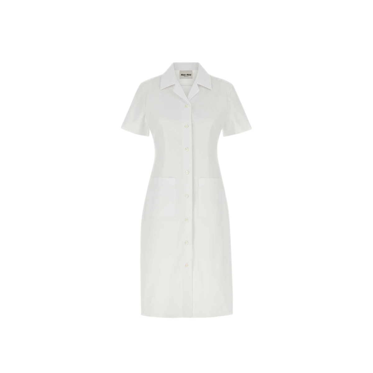 MAYFEYR - Miu Miu - White Poplin Shirt Dress - MF5568SOOO15T9F0009