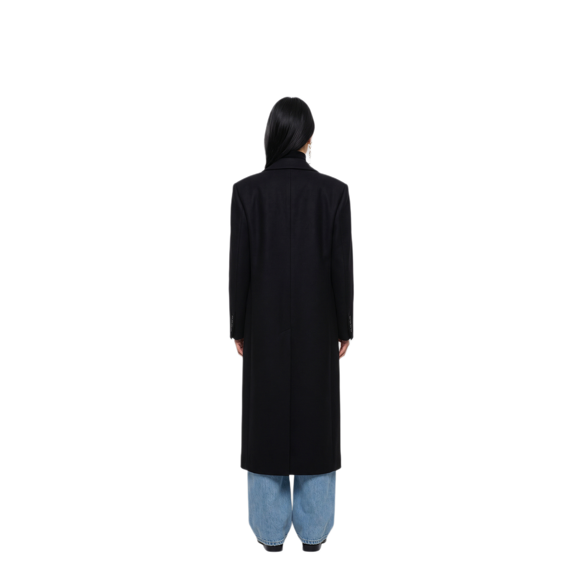 MAYFEYR - Ivy Oak - Black Wool Blend Coat - IO11117830600091BK999
