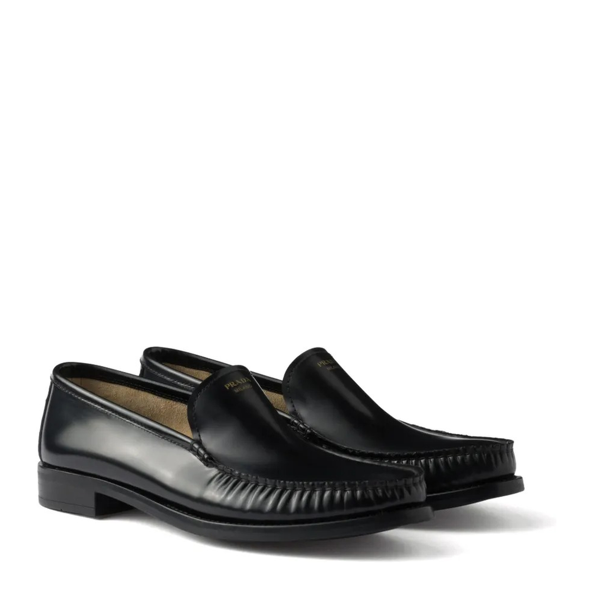 Brushed Fumé Leather Loafers