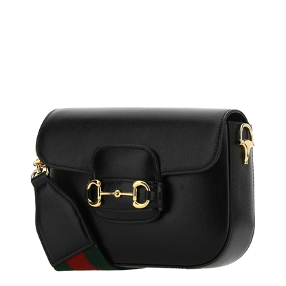 Horsebit 1955 Leather Shoulder Bag - Black