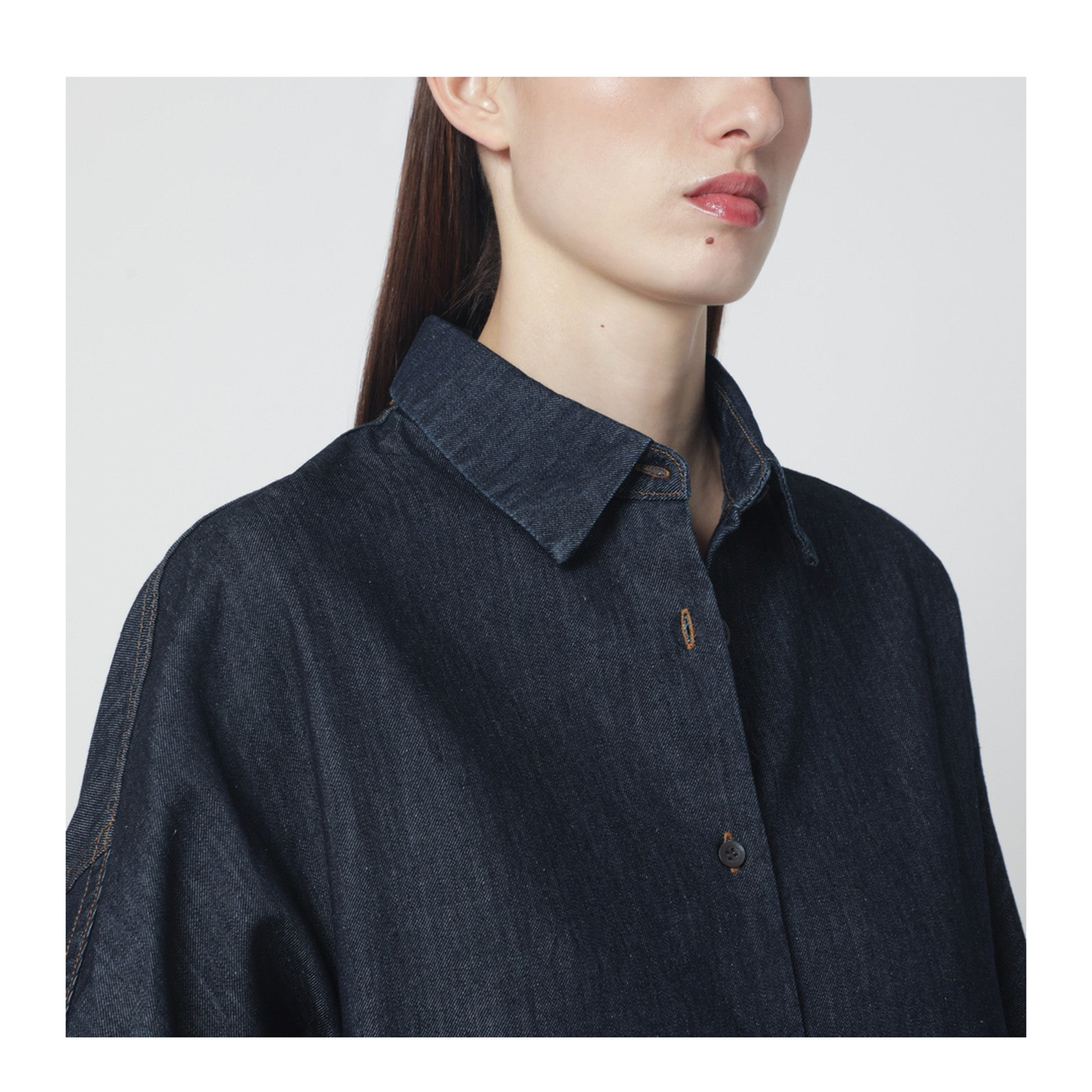 Oversized Indigo Denim Shirt