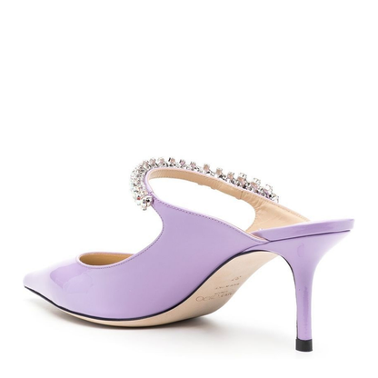 Elegant Wisteria Aurora Patent Mules