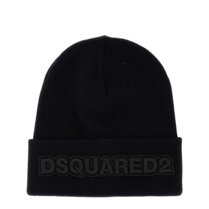 MAYFEYR - Dsquared2 - Black Wool Beanie Hat - KNM000115040001M084