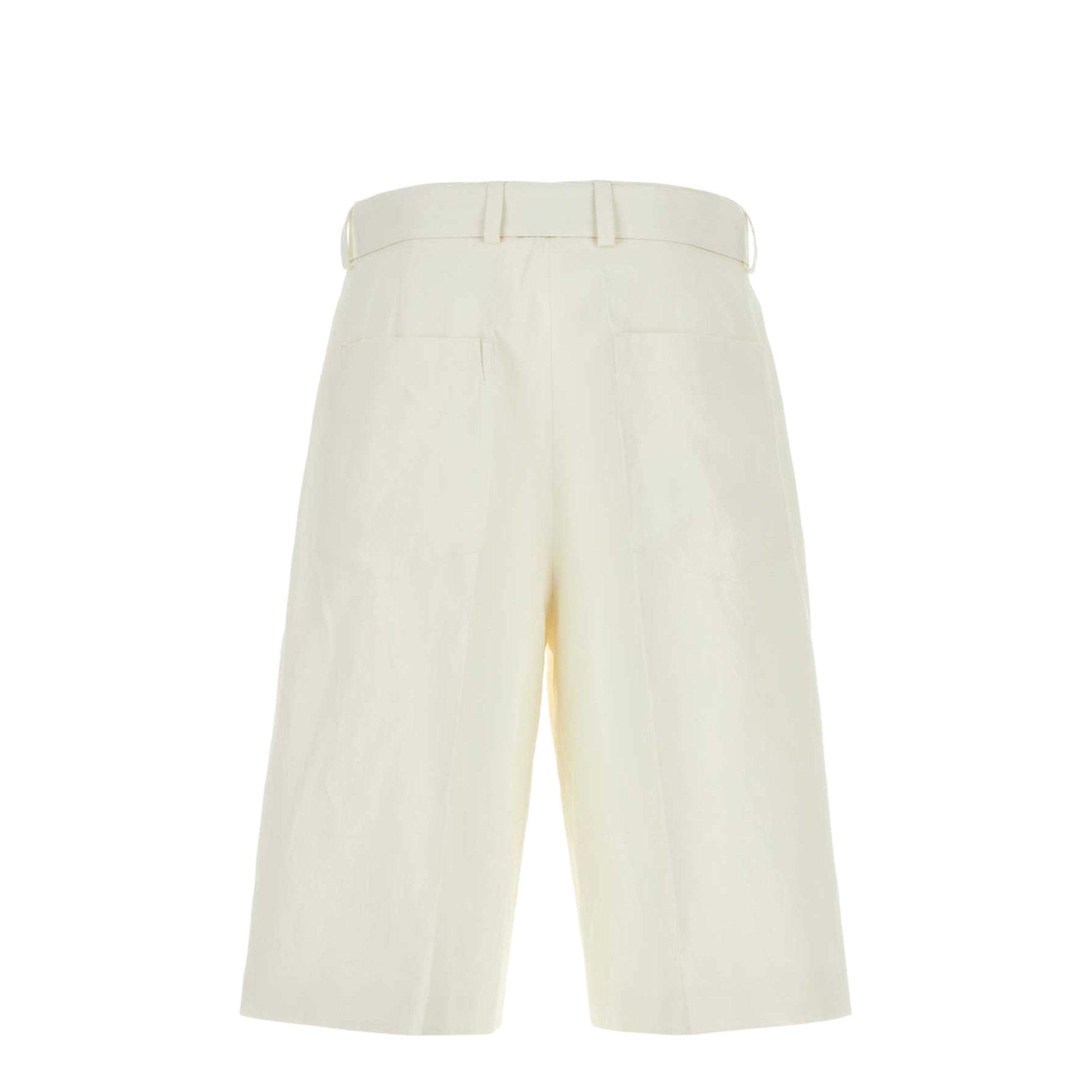 Ivory Linen Bermuda Shorts