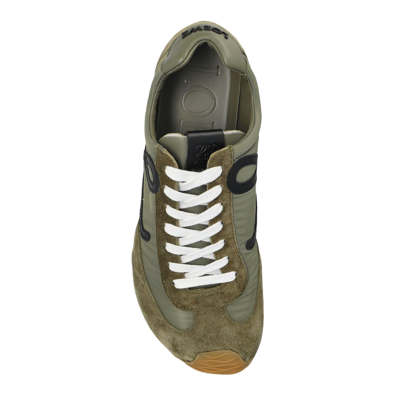 Ballet Runner 2.0 in Nylon and Calfskin Green