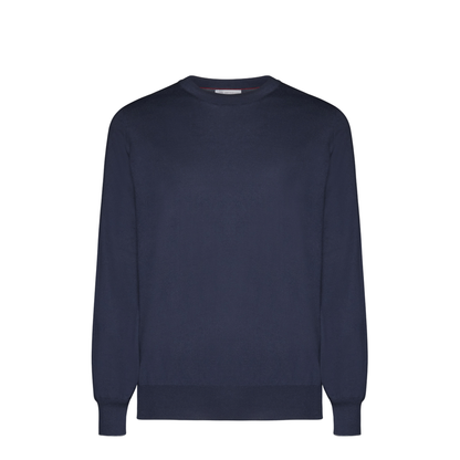 Navy Blue Cotton Sweater