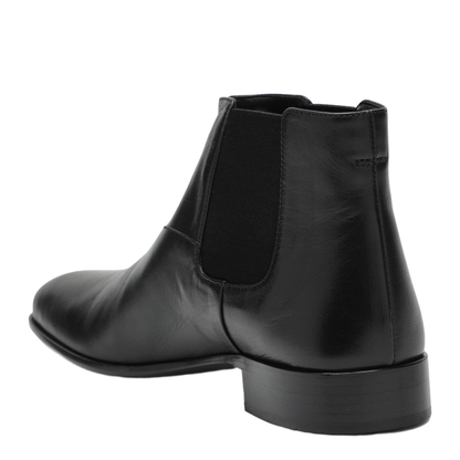 Leather Ankle Boots Nero