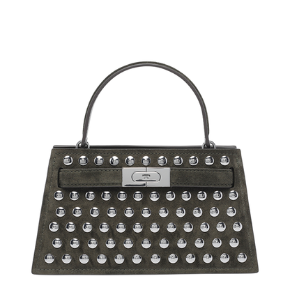 Mini Lee Radziwill Studded Suede Handbag