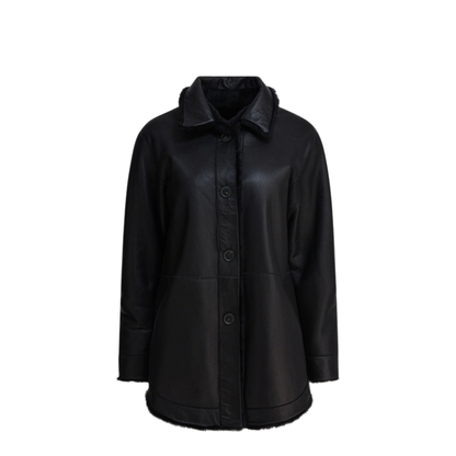 MAYFEYR - Semper - Reversible Leather Long Coat - 601NERO