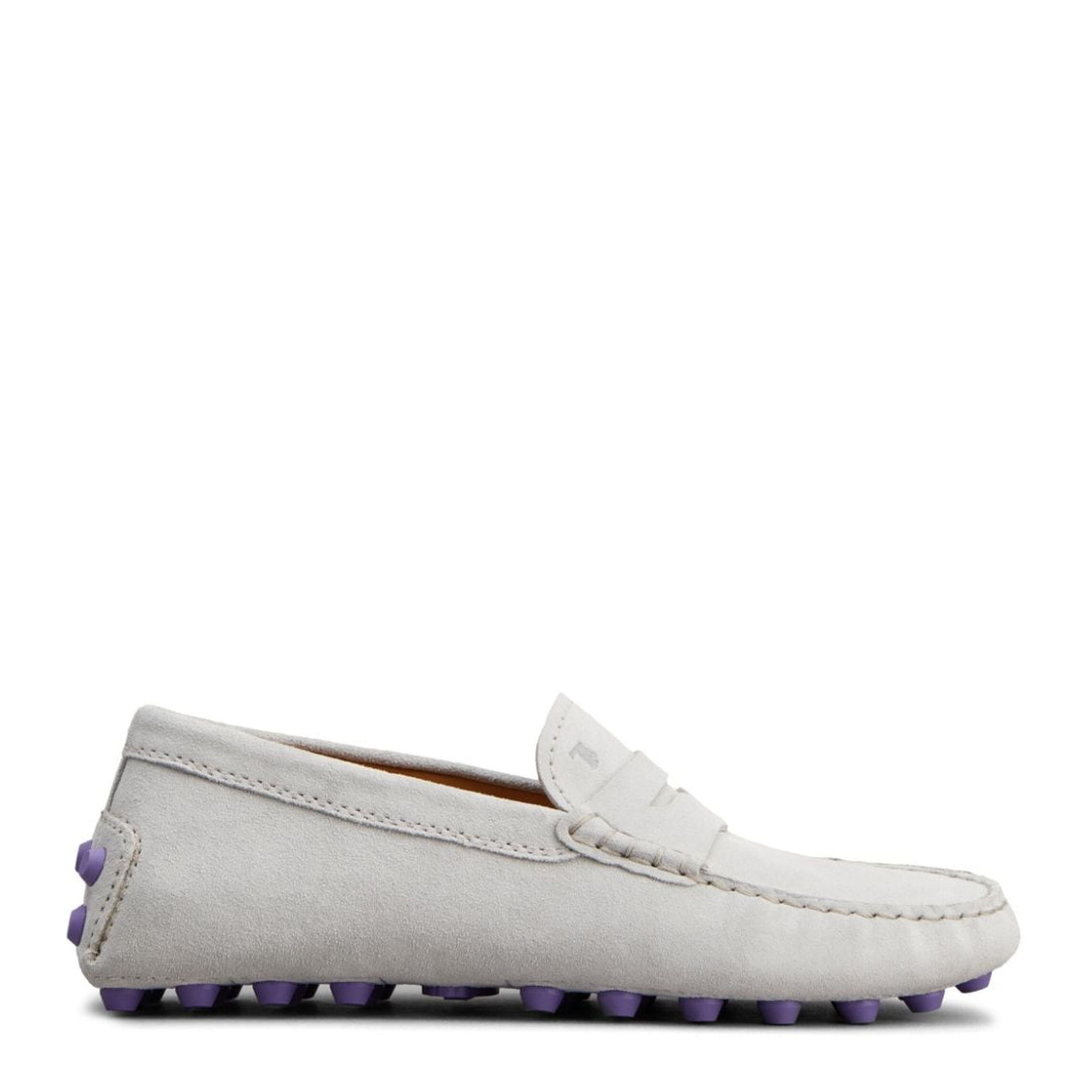 Gommino Logo-Debossed Loafers - Grey