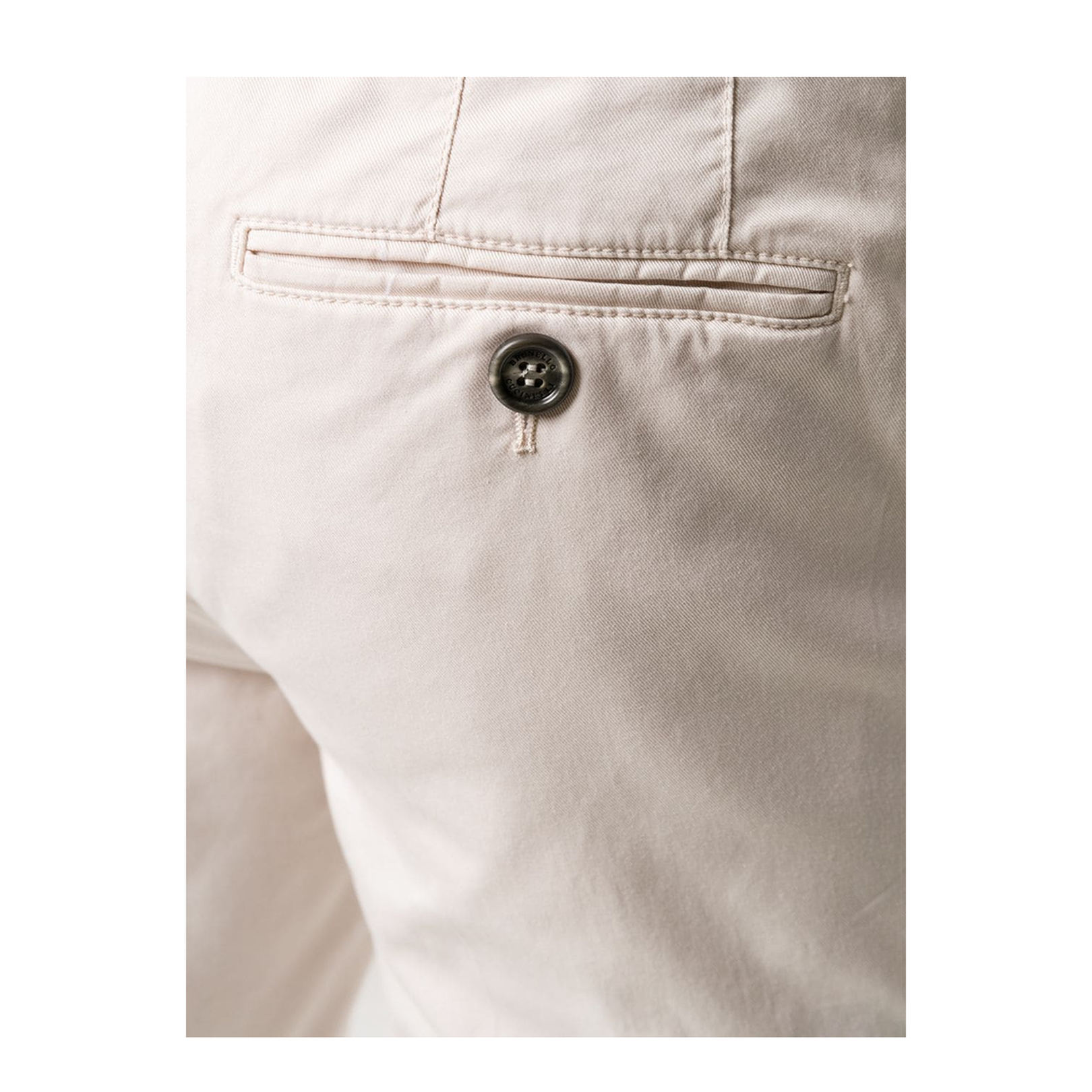 Off White Stretch Cotton Classico Slim Fit Chinos