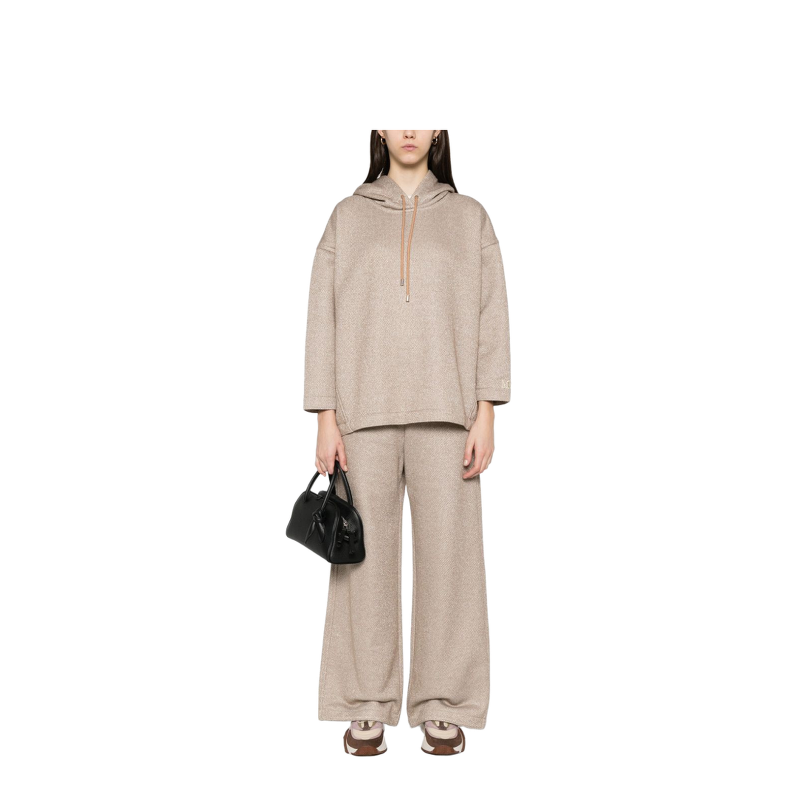 Camel Brown Drawstring Hood Sweater