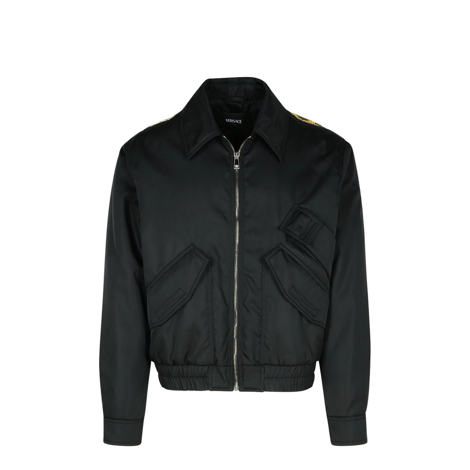 Bomber Jacket In Black Polyamide