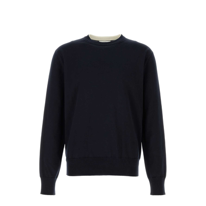 Deep Midnight Blue Cotton Sweater