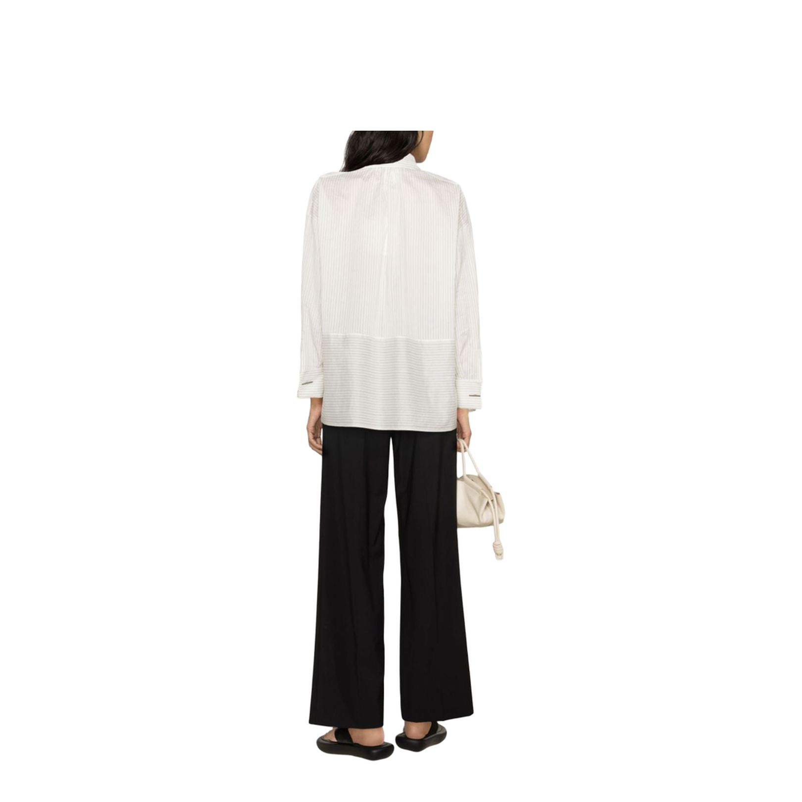 White Cotton And Silk Blend Tunic
