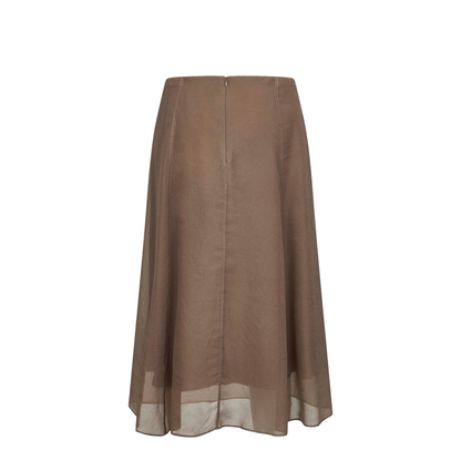 Silk Midi Skirt