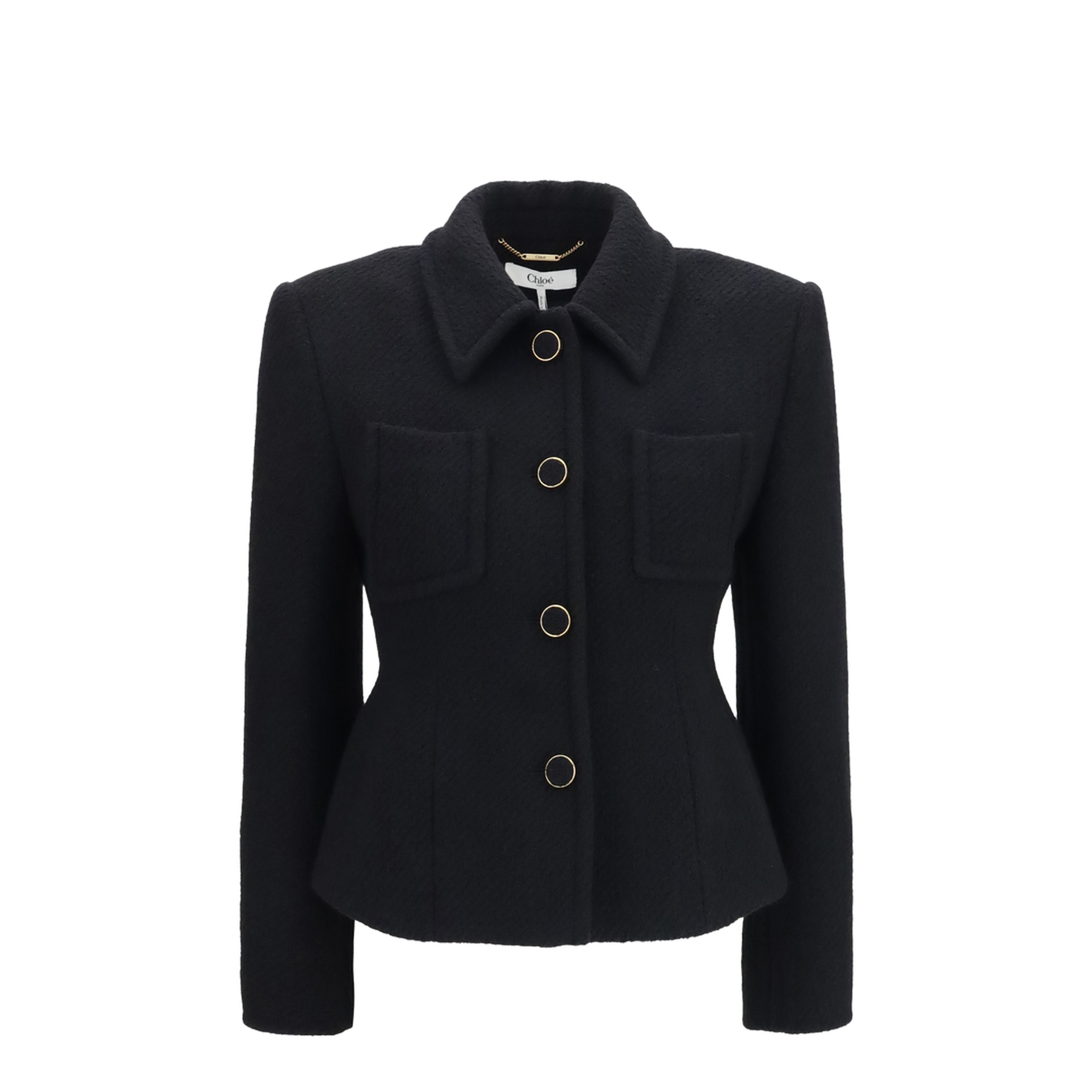 MAYFEYR - Chloè - Cropped Single-Breasted Blazer With Fabric Buttons - CH26AVE08060