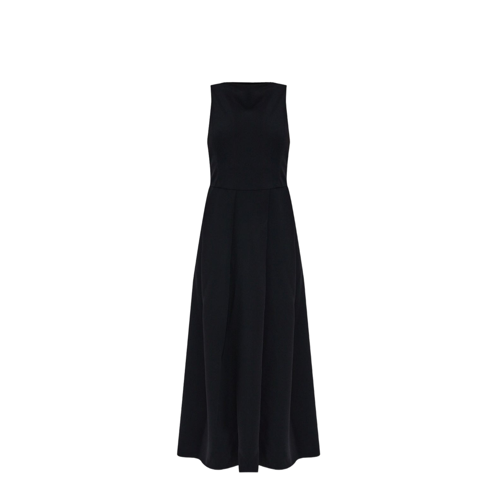 Technical Cady Sleeveless Dress with Pleats