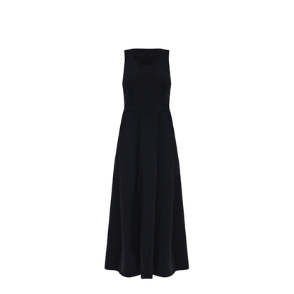 Technical Cady Sleeveless Dress with Pleats