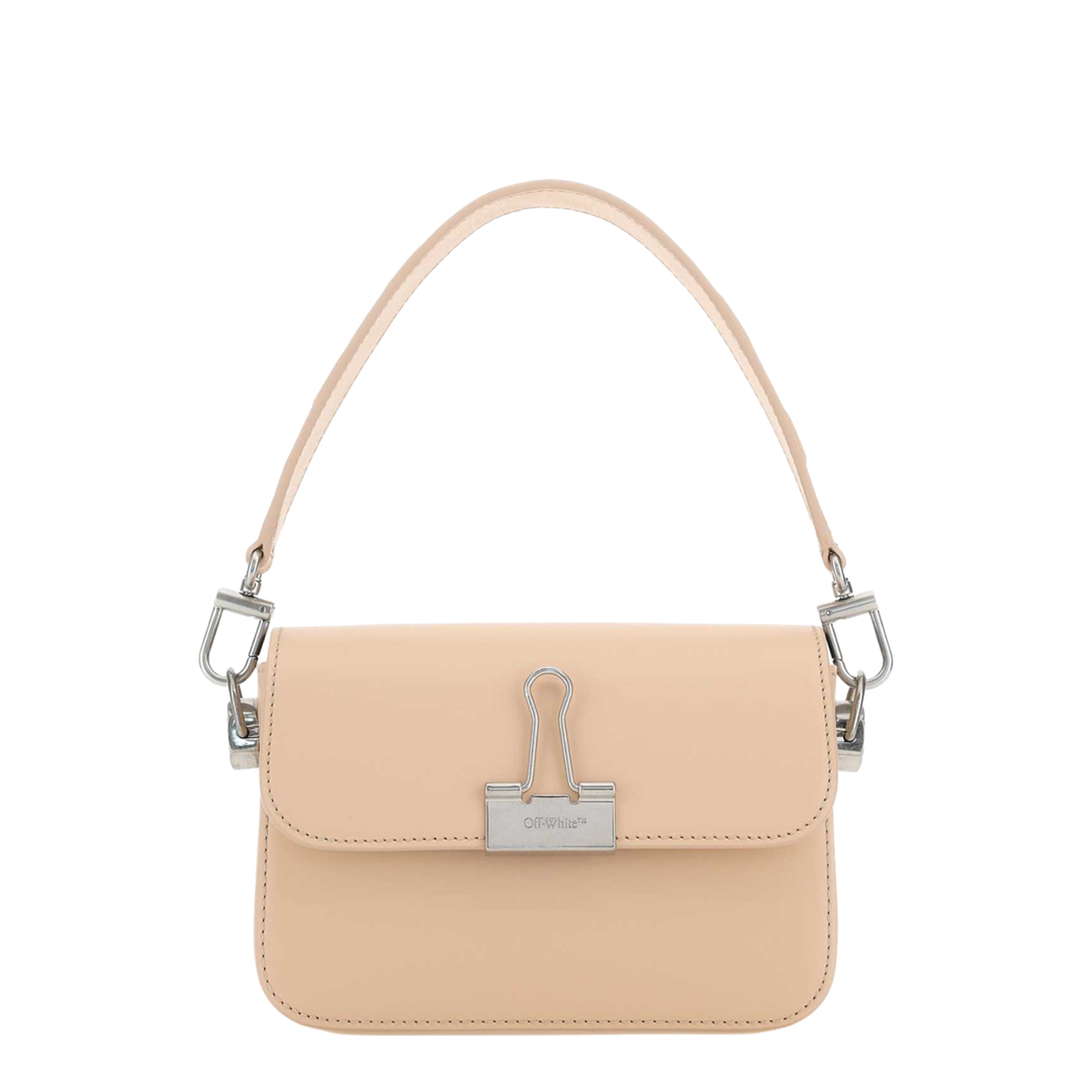 Light Pink Leather Small Plain Binder Handbag
