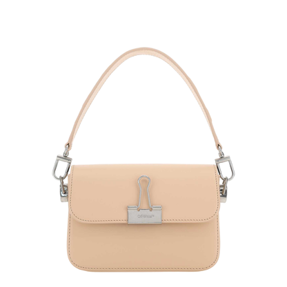Light Pink Leather Small Plain Binder Handbag