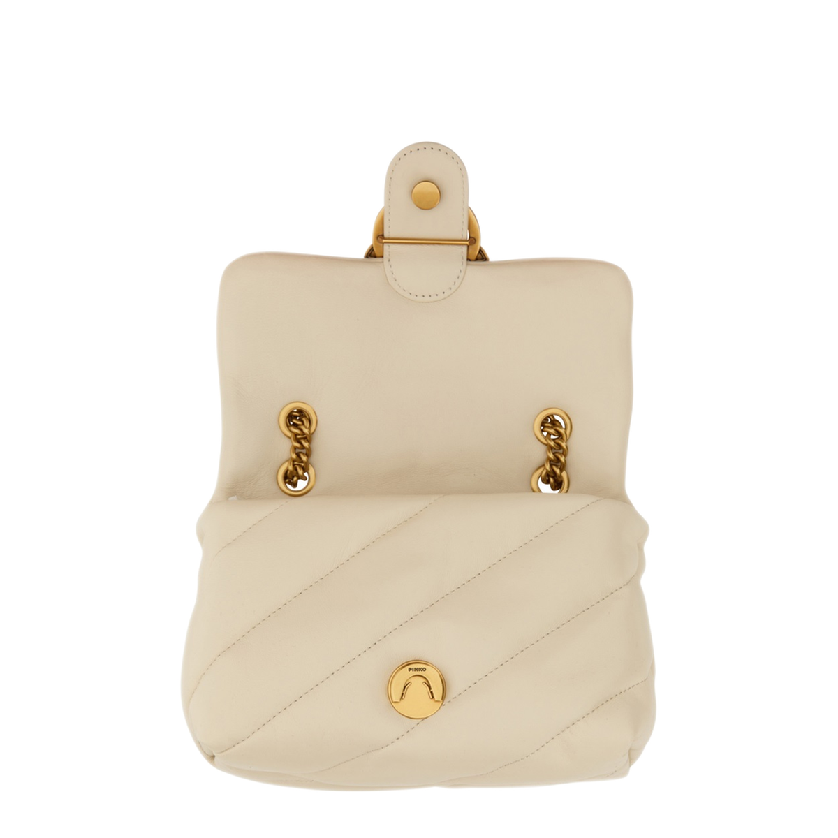 Love Bag Puff Maxi Quilt Small Lambskin Crossbody - White