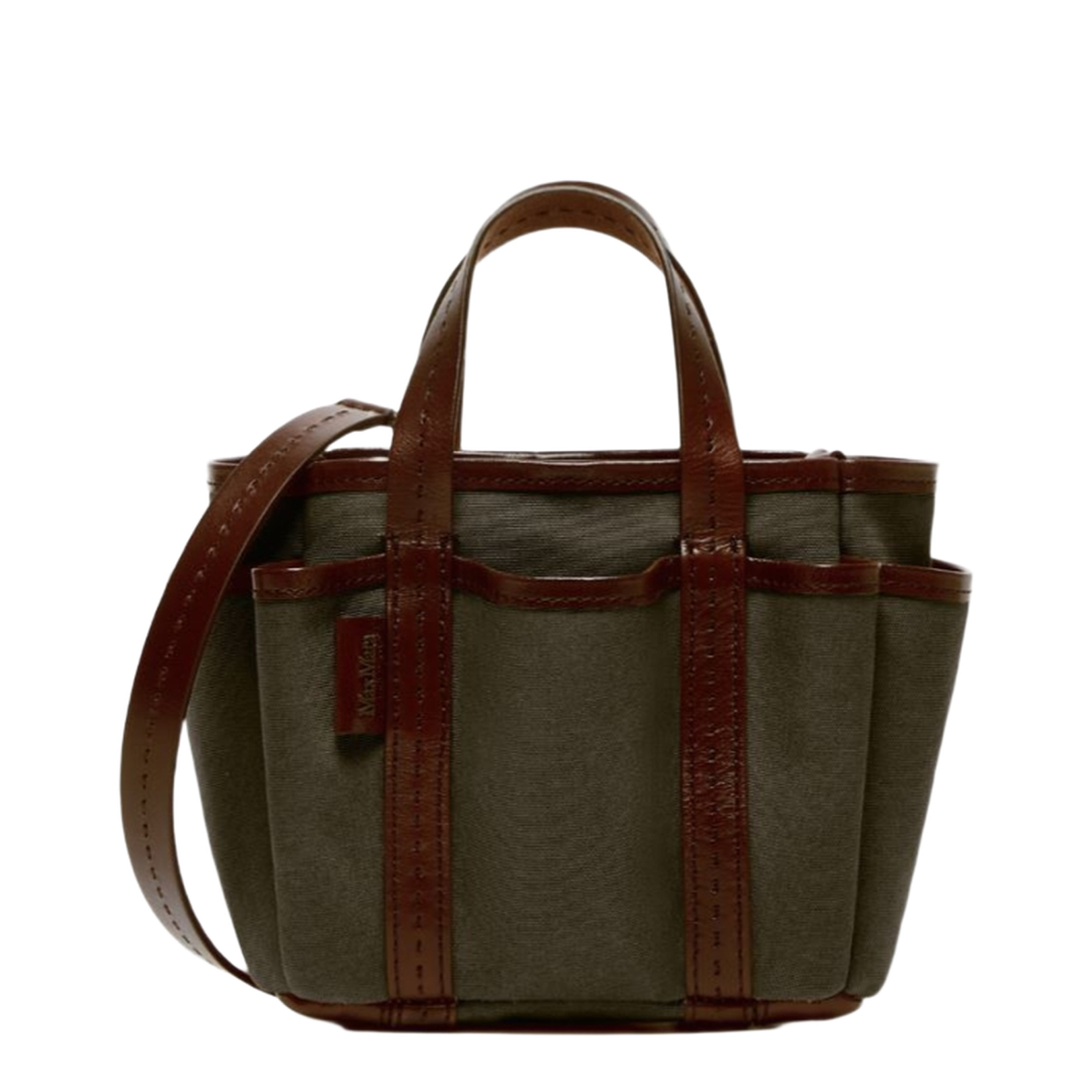 Canvas and Leather Giardiniera Mini Tote Bag