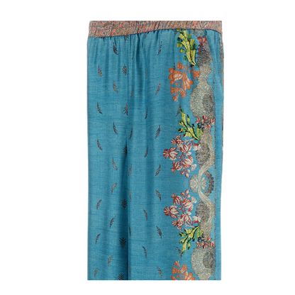 MAYFEYR - Pierre Louis Mascia - Light Blue Floral Print Trousers - ALOESPT12450101517994