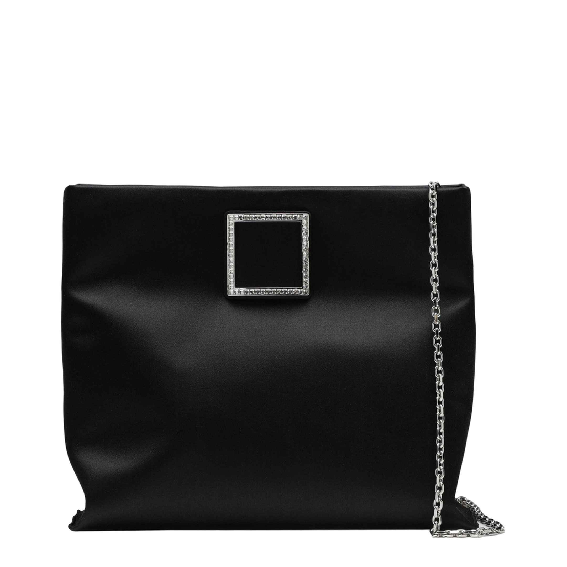 Trompette Strass Soft Clutch - Black