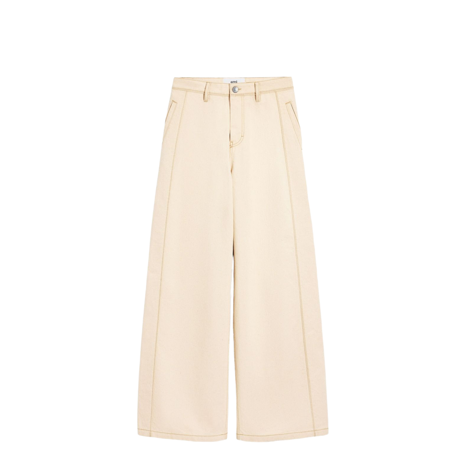 White Cotton Super Wide Fit Jeans