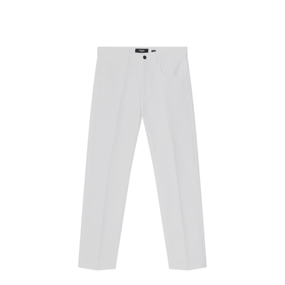 White Straight Jeans