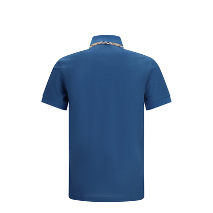 MAYFEYR - Burberry - Cotton Polo With Check Trims - 8127685
