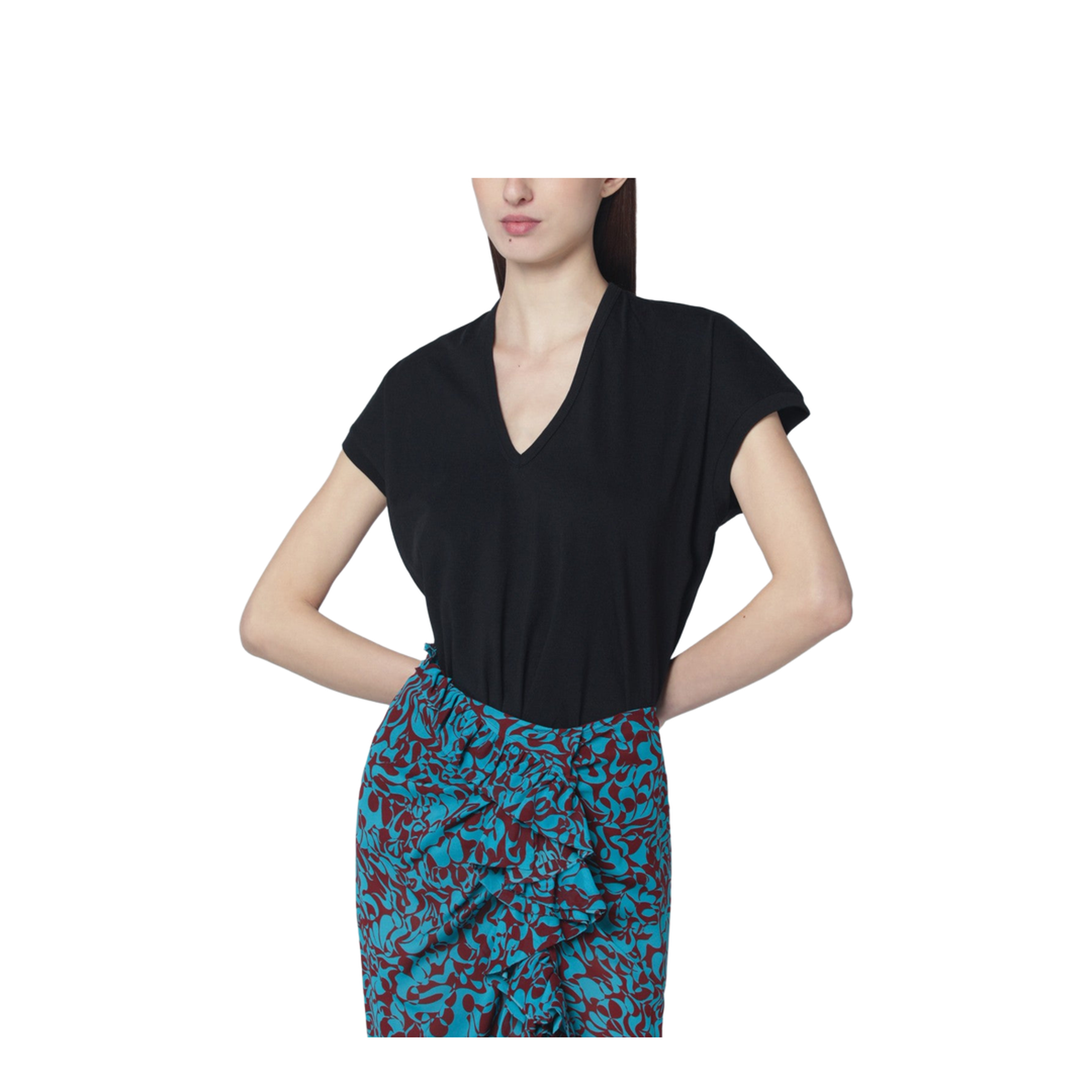 MAYFEYR - Dries Van Noten - Black V-Neck T-Shirt - 1311013600900